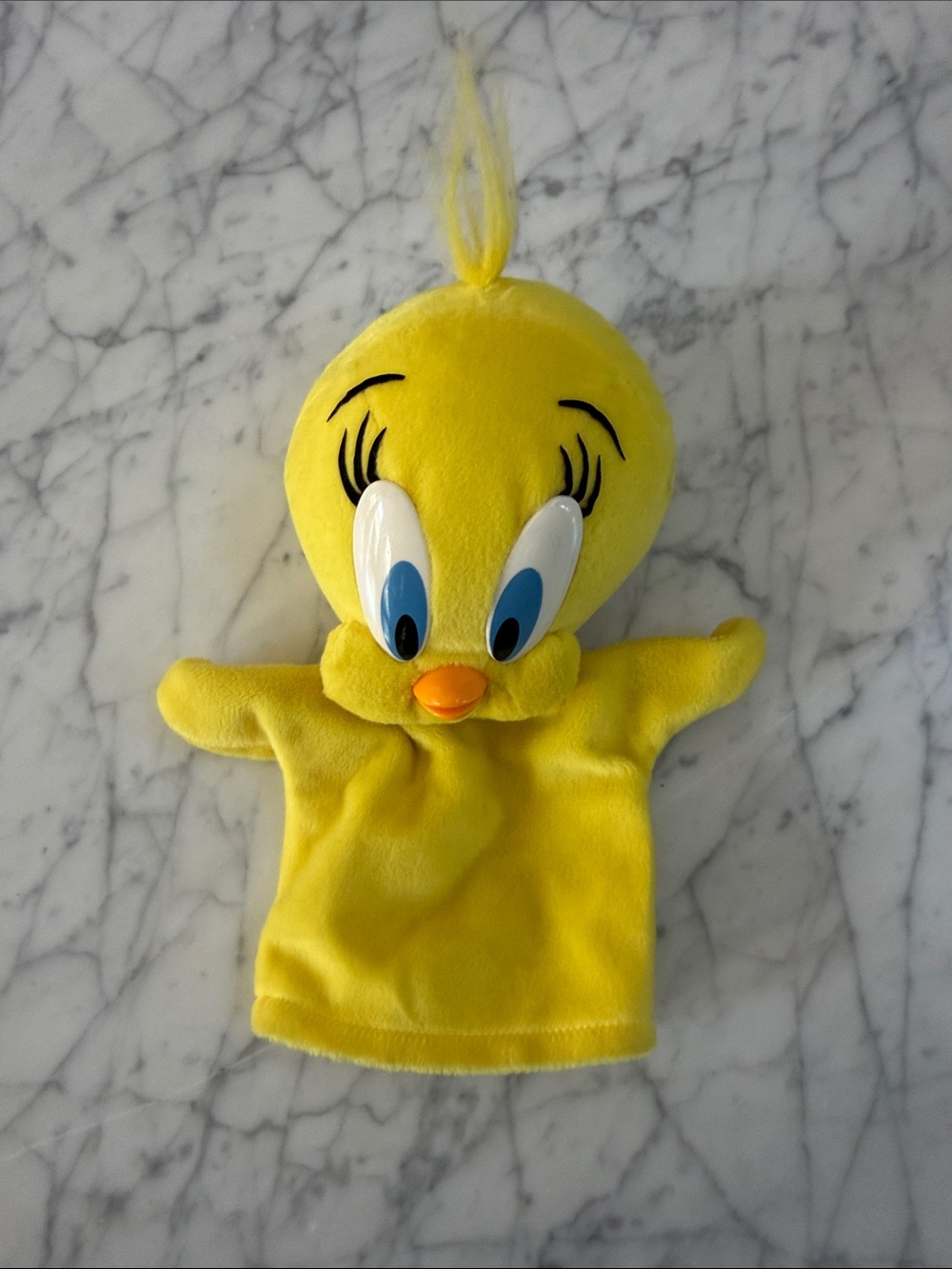 Vintage Plush Hand Puppet Tweety Bird Looney Tunes Stuffed Toy 1994 Warner Bros